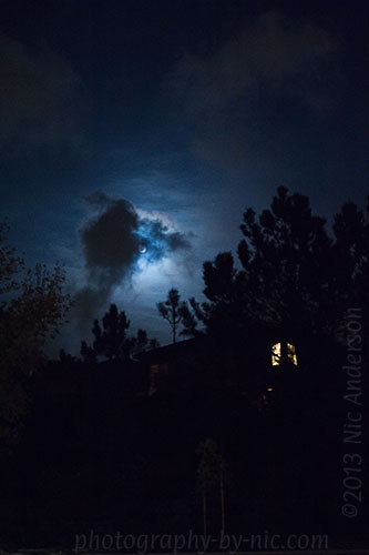 full moon - yellow light