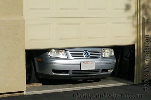 garage door on car
